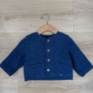 Giesswein Blue Wool Jacket Baby Size 3-6months